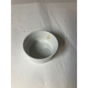 White Ceramic Ramekin Oven Safe Fluted Sides Small Individual Baking Dish